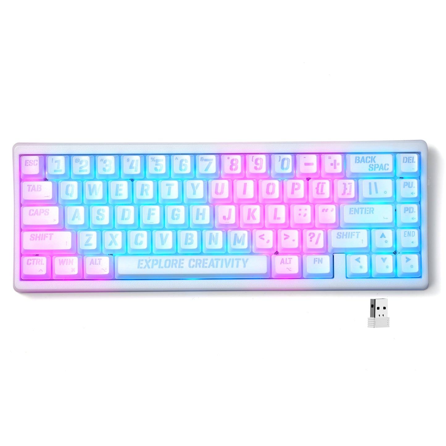 XVX M67 Miami Tri-Mode Mechanical Keyboard With IMD-Tech Keycaps