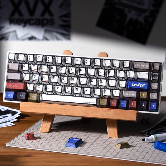 XVX Manga Theme graffiti Cherry Profile Dye-Sub PBT Keycaps