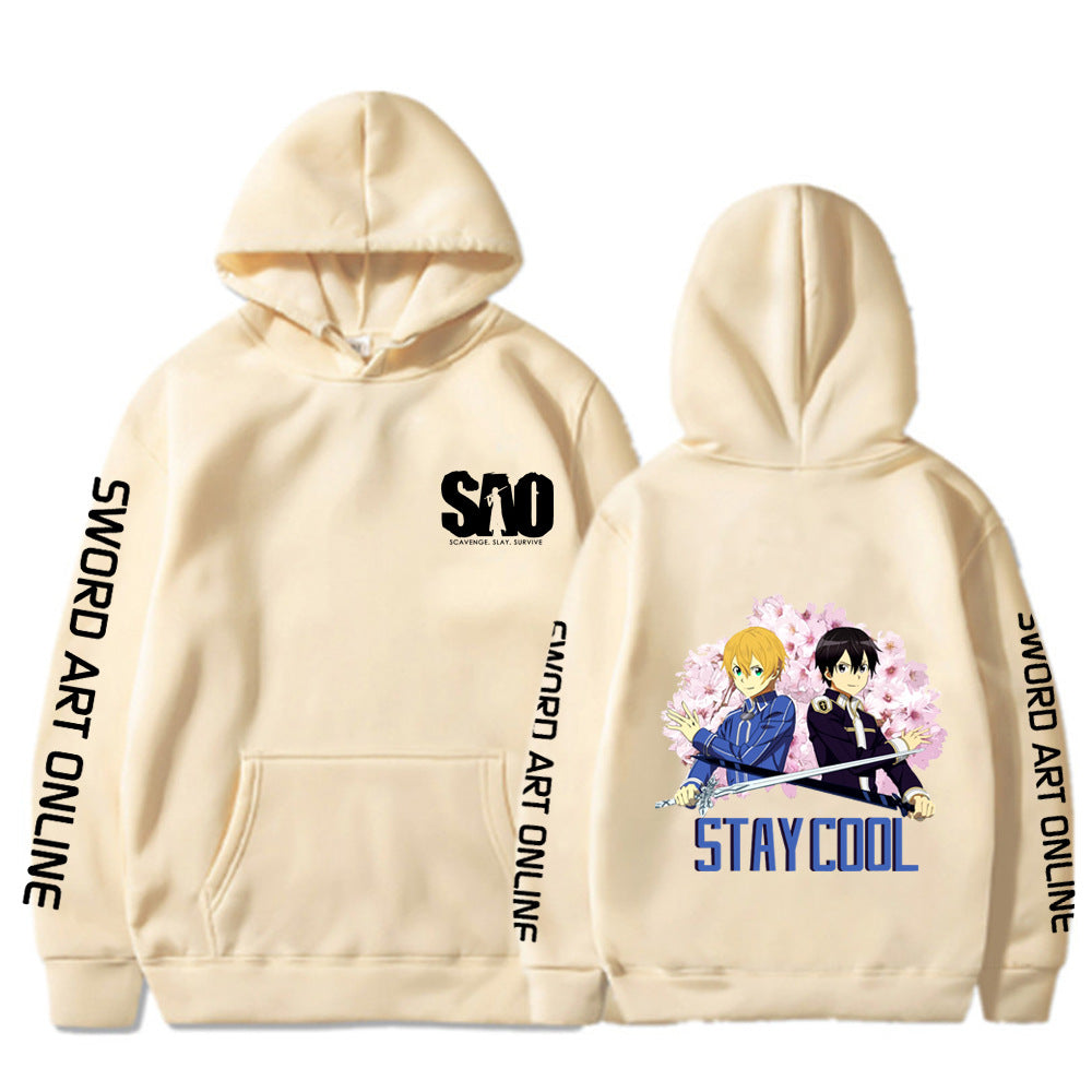 Sword Art Online Printed Loose Hooded Sweatshirt