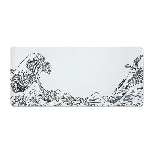 XVX KANAGAWA OUTLINE THEMED LARGE DESK MAT (BLACK/WHITE)