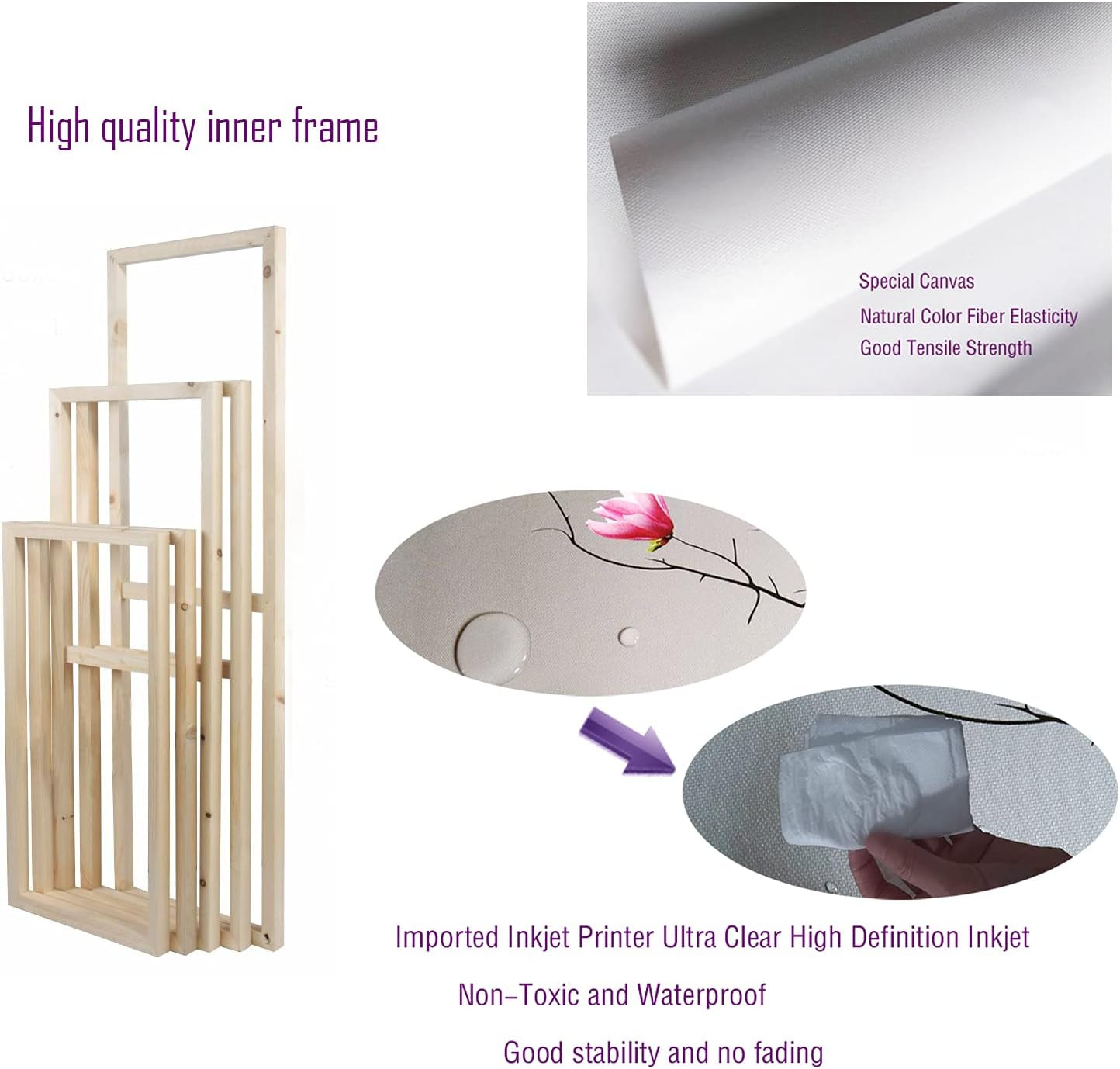 Stunning Tiger Abstract Canvas Wall Art - Framed 12x16 for Bedroom, Living Room & Bathroom Decor