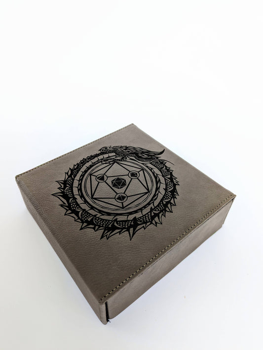 Dragon Circle - D&D - Vegan Leather Dice Box