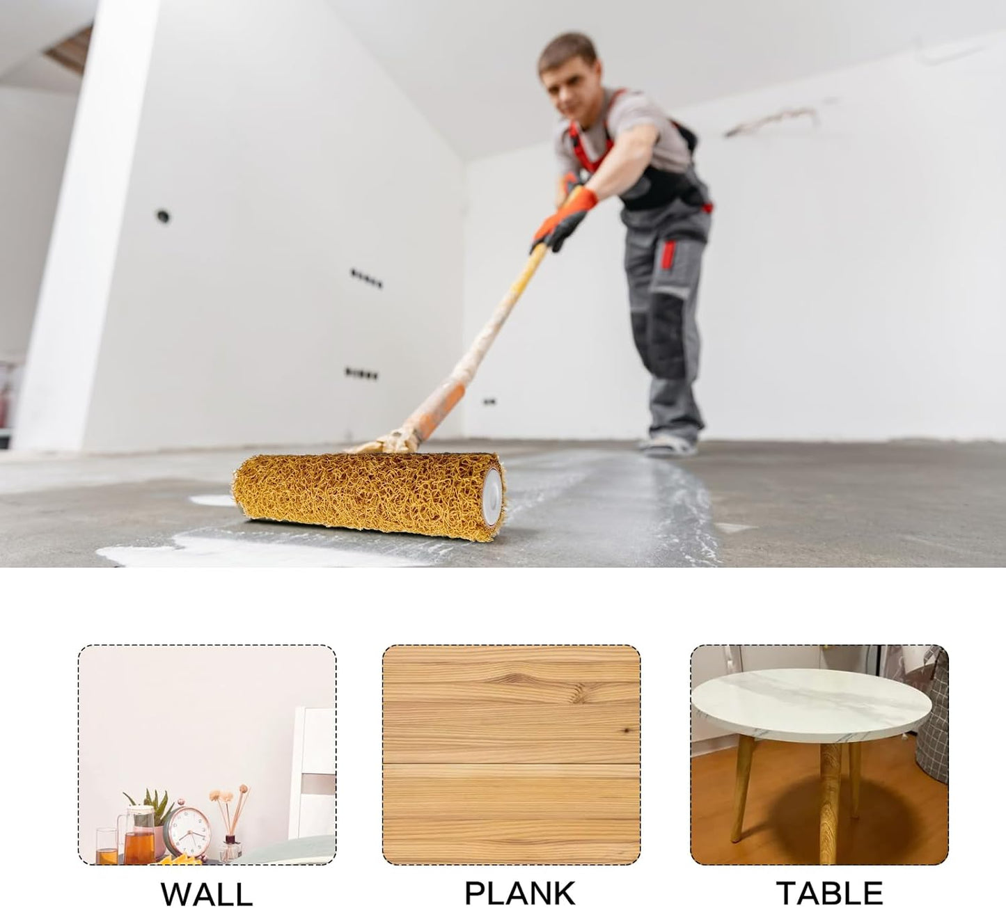 3 Pcs Textured Paint Roller Set - 9 Inch Small Textured Roller for Walls & Popcorn Ceilings - Paint Supplies for Home Improvement & Decorative Painting