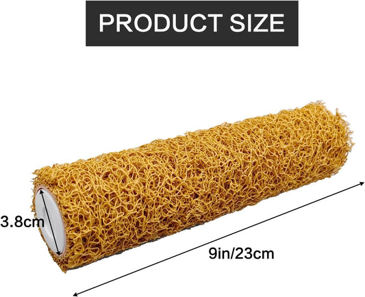 3 Pcs Textured Paint Roller Set - 9 Inch Small Textured Roller for Walls & Popcorn Ceilings - Paint Supplies for Home Improvement & Decorative Painting