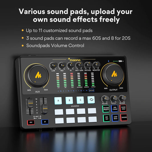 All-in-One Audio Interface and Podcast Studio - Portable Recording System