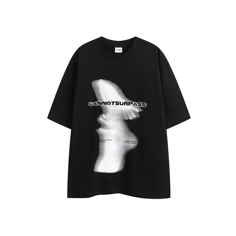 Abstract Art Printed Men's and Women's Loose Short Sleeves