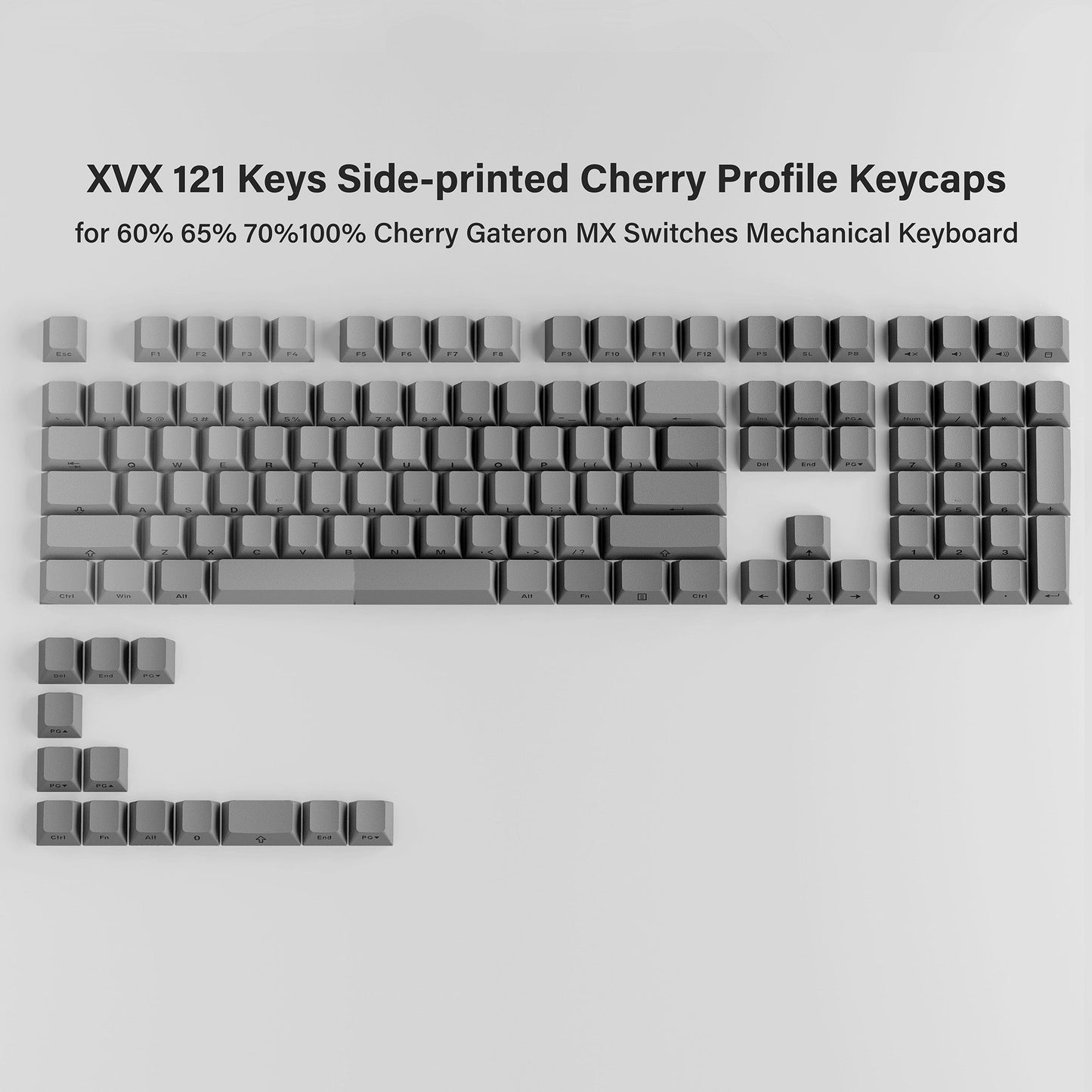 XVX Gradient X-axis Series 121-Key Side-Printed Cherry Profile Keycap (5 Colors)