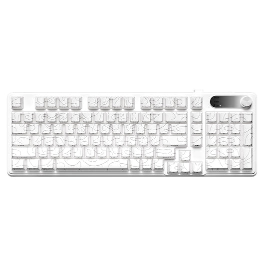 XVX K98 Silent Key Tri-Mode 100% Membrane Keyboard with Topography pattern keycaps