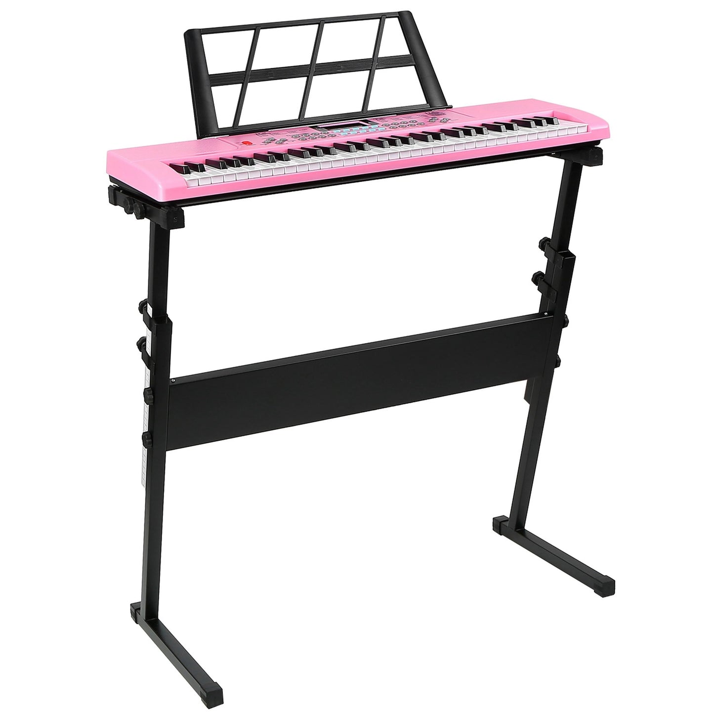 61 Keys Digital Music Electronic Keyboard Electric Musical Piano Instrument Kids Learning Keyboard w/ Stand Microphone For Beginners
