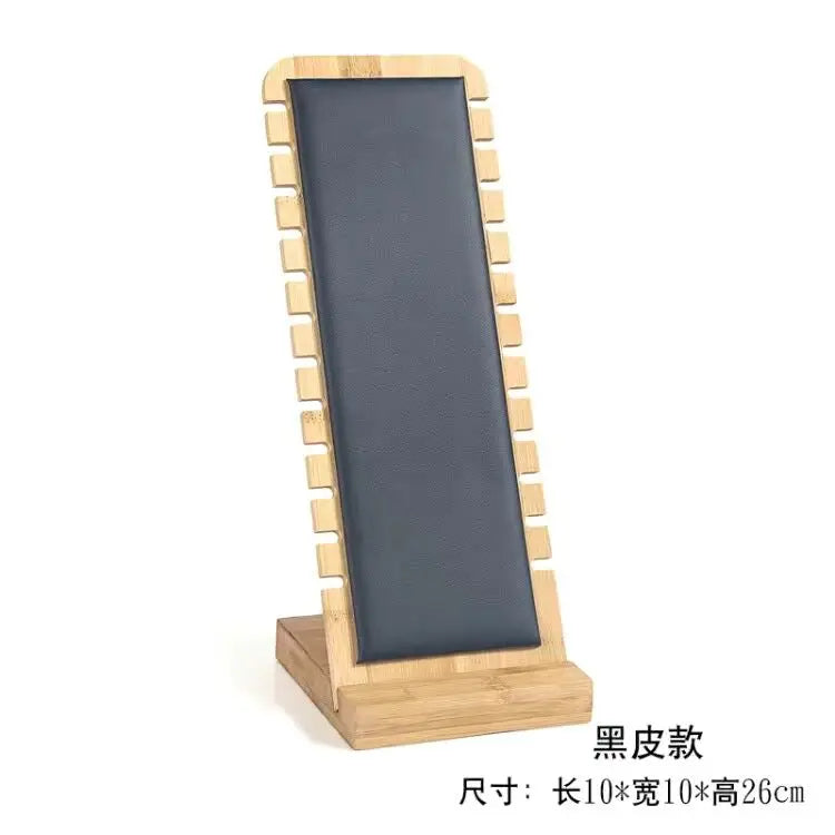 Bamboo Jewelry Display Stand Necklace Display Stand Wooden Multiple Necklace Easel Showcase Display Holder for Necklaces