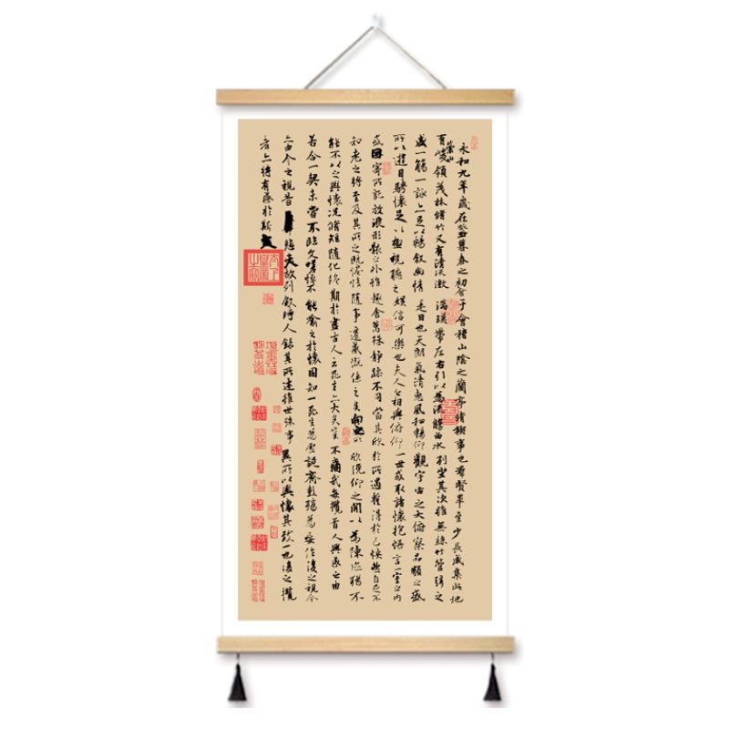 Zheng Banqiao Bamboo Traditional Chinese Painting Famous Painting Hanging Painting Cloth Art New Chinese Style Living Room Decorative Painting Hanging Cloth Painting in the Hallway