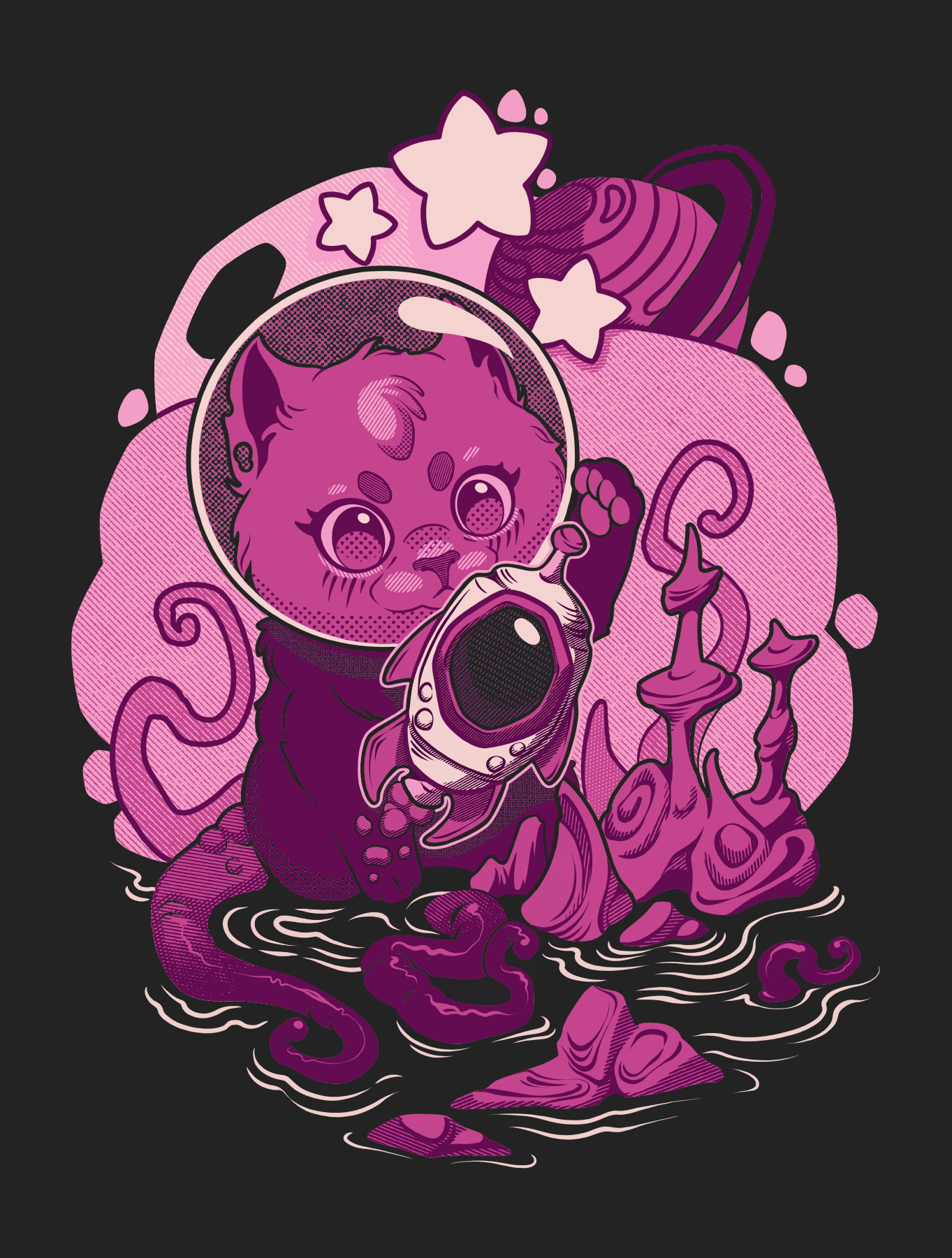 Space Cat · Unisex T-Shirt