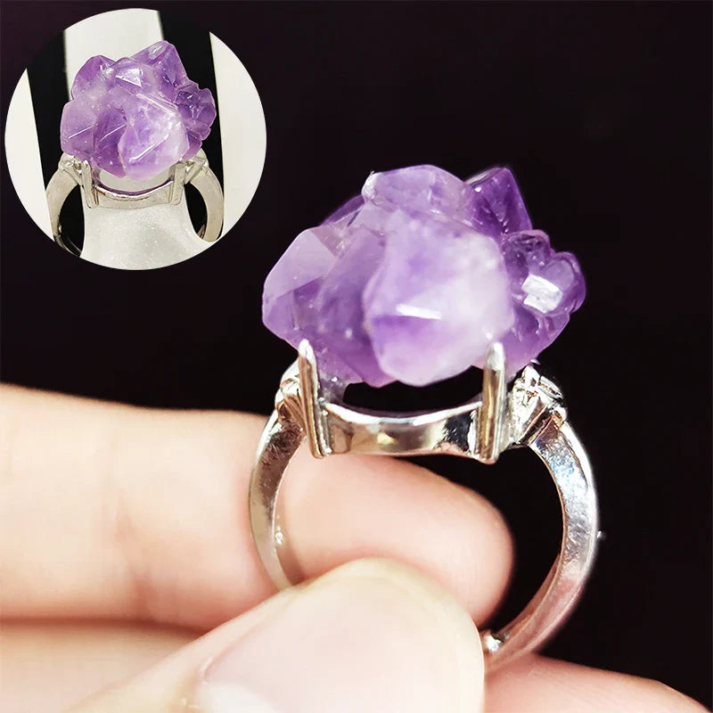 Amethyst Cluster Ring
