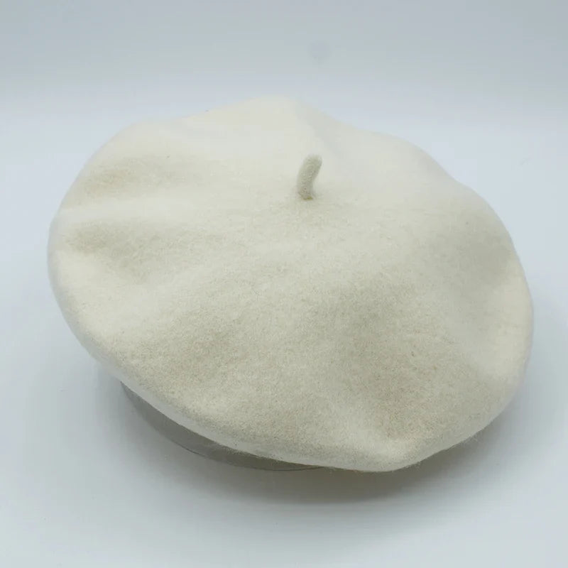 Wool Thick Berets Artist French Beret Women Painter Hat Girls Female Warm Walking Cap