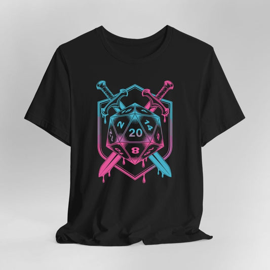 D20 Dice Sword Crest T-Shirt