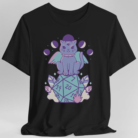 DnD Cute Cat D20 T-shirt