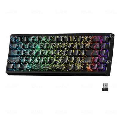 XVX M67 JadeStone Mechanical Keyboard With IMD-Tech Keycaps (SPIDER WEB Version Pattern)（Tri-Mode）