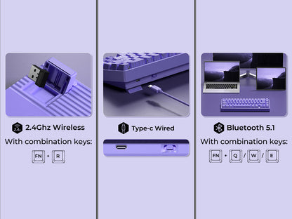 XVX M67 JadeStone Mechanical Keyboard With IMD-Tech Keycaps (Stellar White)
