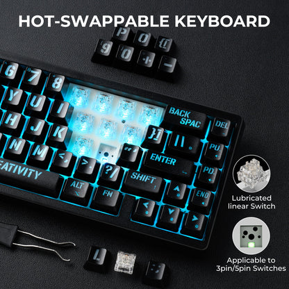 XVX M67 Miami Tri-Mode Mechanical Keyboard With IMD-Tech Keycaps