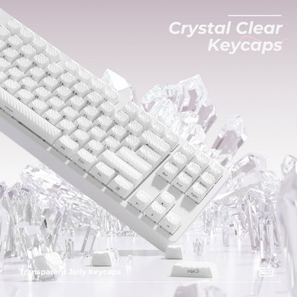 XVX Magic Wave Series OEM Profile Side-Print Ice-Cube Keycap Set (136-Key)