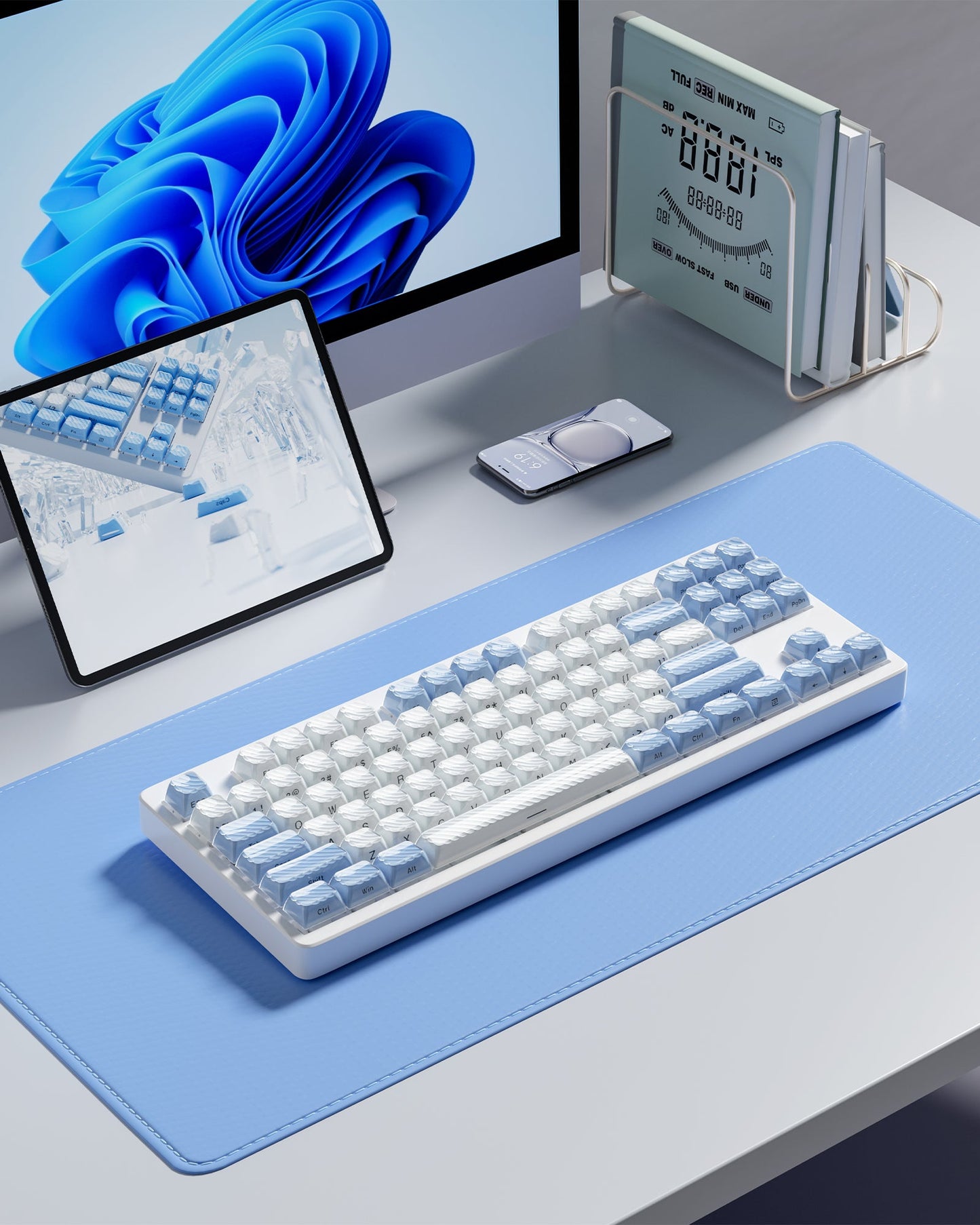 XVX Magic Wave Series OEM Profile Side-Print Ice-Cube Keycap Set (136-Key)