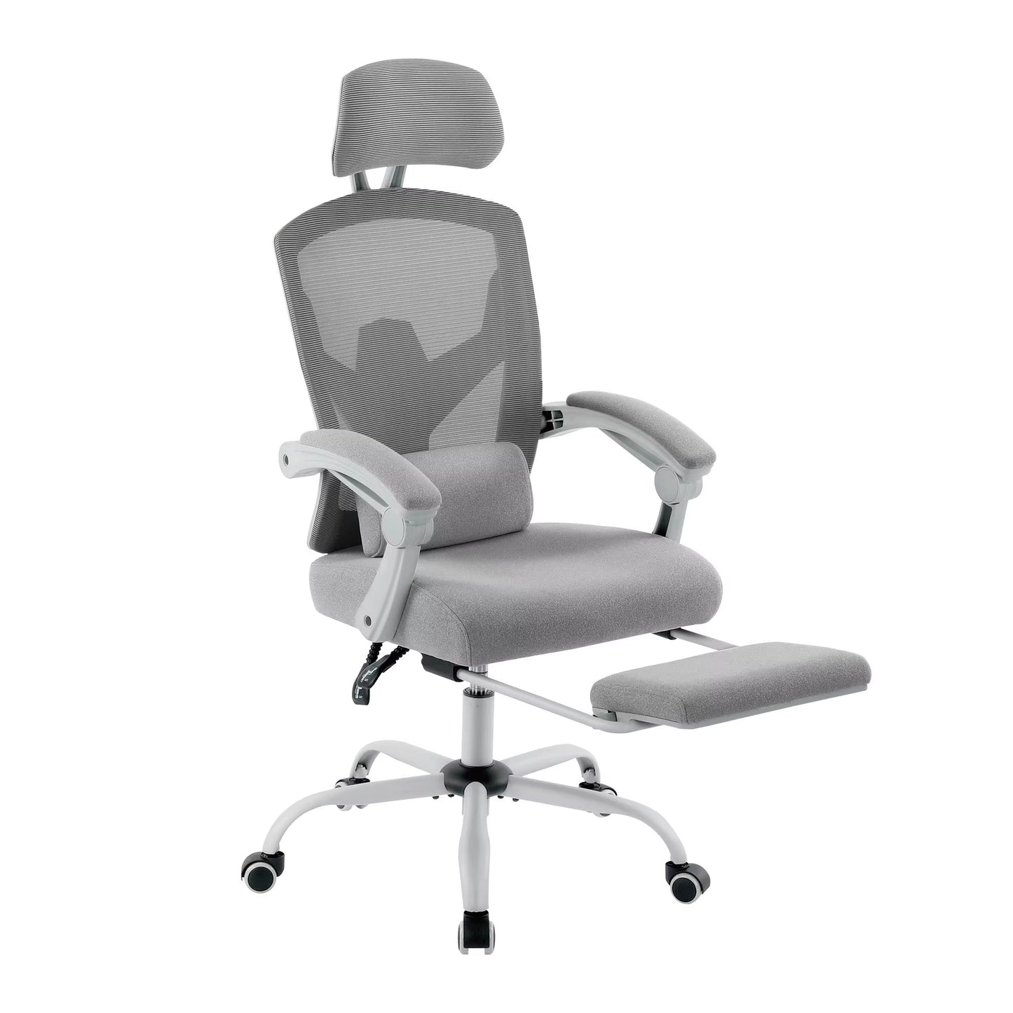 Ergonomic Reclining High Back Mesh Living Room Rocking Gaming Chair Computer Desk Swivel Rolling Lumbar Support Pillow