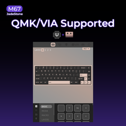 XVX M67 JadeStone Mechanical Keyboard With IMD-Tech Keycaps (Stellar White)