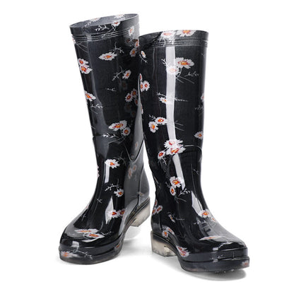 Women's Printed High Rubber Boots