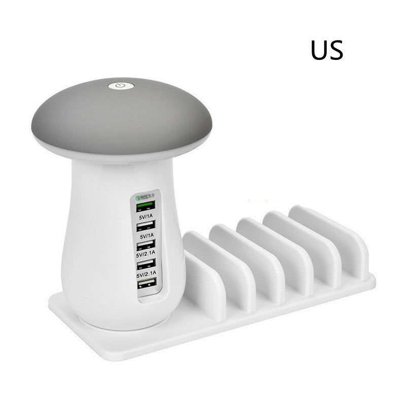 2 In 1 Mushroom Lamp LED USB Charger