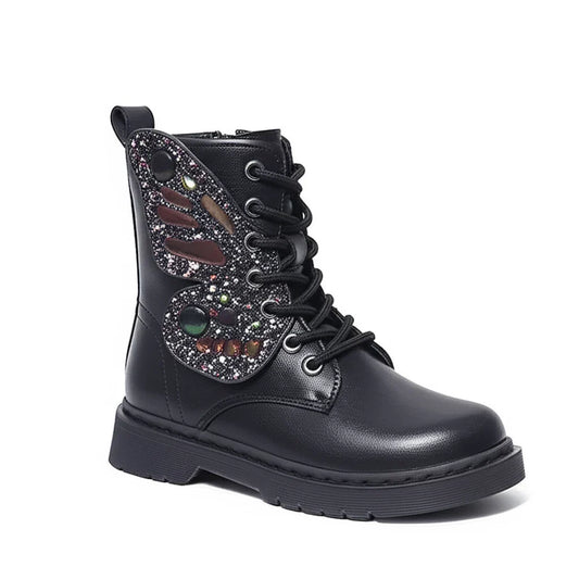 Girls' Stylish Martin Boots with Microfiber Leather