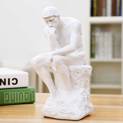 Thinker Sculpture Statue Thinker Art Bookshelf Decoration Creative Resin Decorations