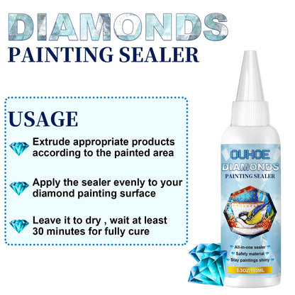 OUHOE Diamond Painting Sealant, Diamond Painting Oil Painting Protective Adhesive 5D Diamond Painting Puzzle Sealant