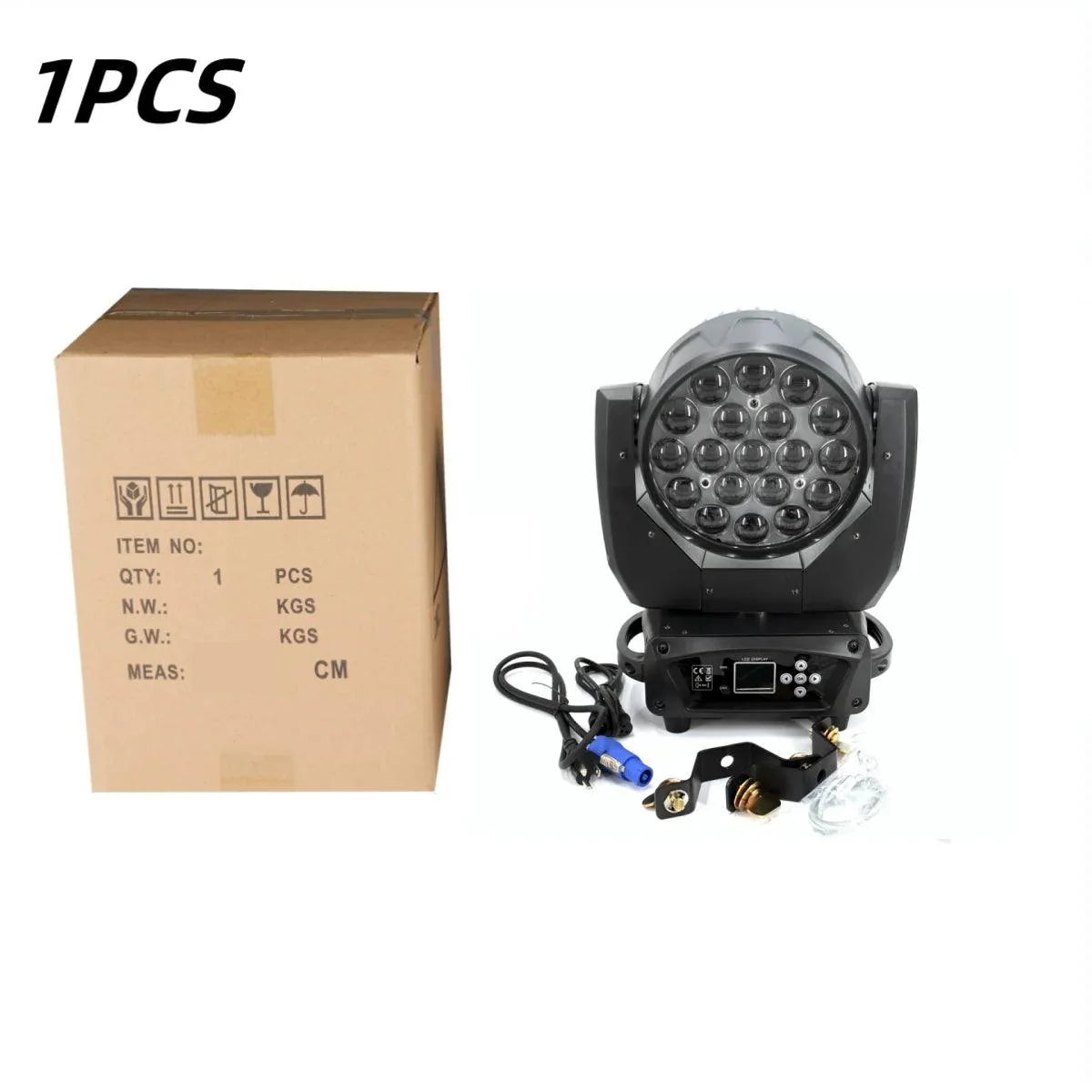 19x15W RGBW LED Moving Head Light - DMX512 Stage Lighting