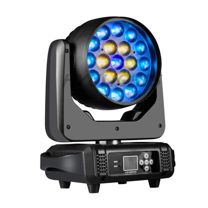19x15W RGBW LED Moving Head Light - DMX512 Stage Lighting