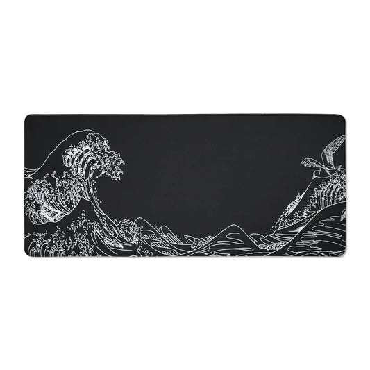 XVX KANAGAWA OUTLINE THEMED LARGE DESK MAT (BLACK/WHITE)