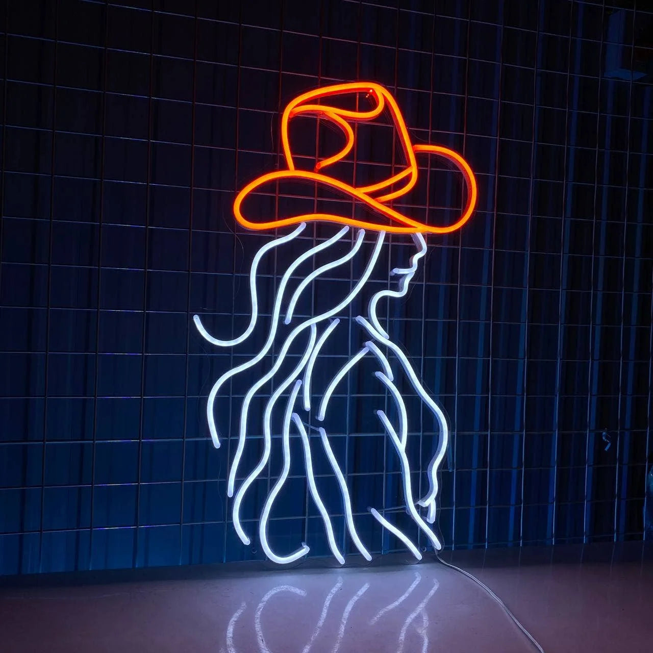 Cowgirl Art Led Light Decor, Western Wall Art Neon Sign