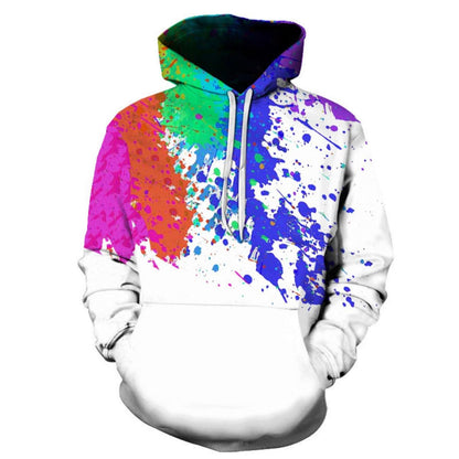 2025 new graffiti painting 3D digital printing hoodie, trendy men's sweater