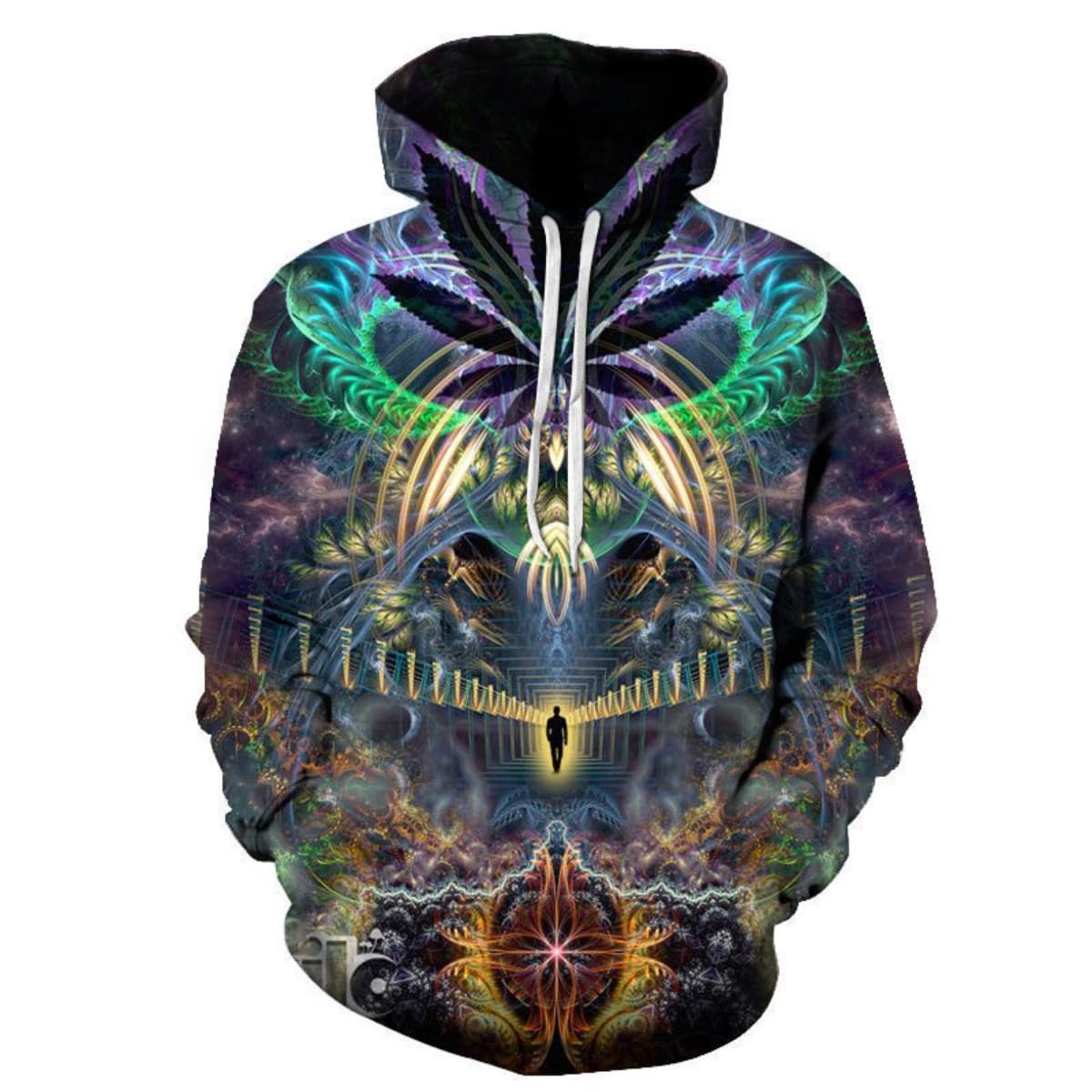 2025 new graffiti painting 3D digital printing hoodie, trendy men's sweater