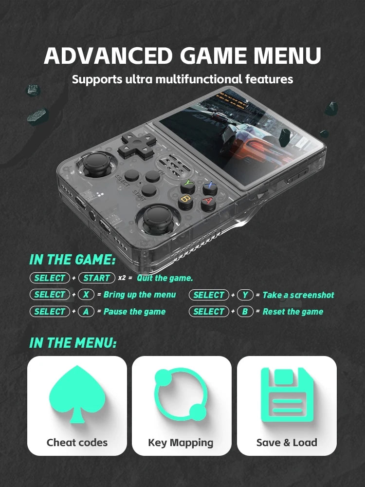 RetroRush Ultimate Retro Handheld Gaming Console – 128GB Pocket Arcade, Hi-Res Screen, 20k Games!