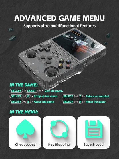 RetroRush Ultimate Retro Handheld Gaming Console – 128GB Pocket Arcade, Hi-Res Screen, 20k Games!