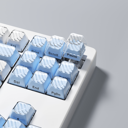 XVX Magic Wave Series OEM Profile Side-Print Ice-Cube Keycap Set (136-Key)