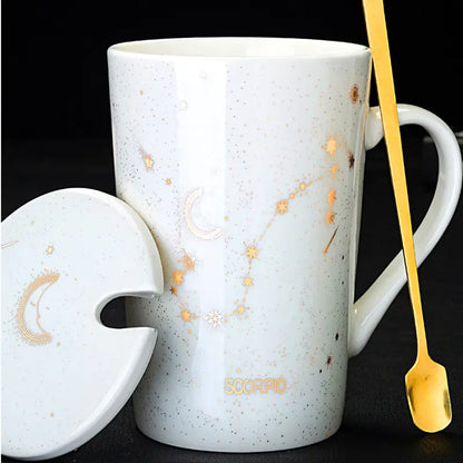 12 Constellations Creative Mug w/ Spoon
