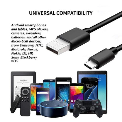 ReHisk Versatile USB-A to USB-C Cable 10 Packs