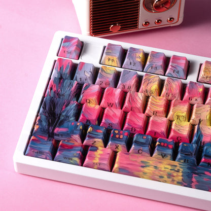 XVX The Starry Night Cherry Profile 131-Key Dye Sublimation PBT Keycap Set