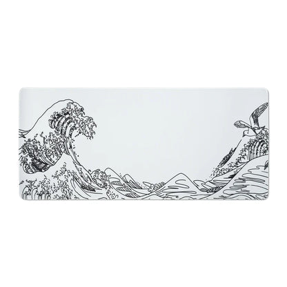 XVX KANAGAWA OUTLINE THEMED LARGE DESK MAT (BLACK/WHITE)