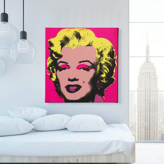 Vibrant Andy Warhol Marilyn Monroe Canvas Art Print - Stunning 12" x 12" Pop Art Wall Decor for Your Home