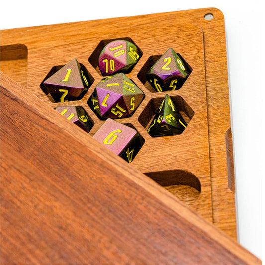 2-in-1 Bamboo Dice Tray & Vault