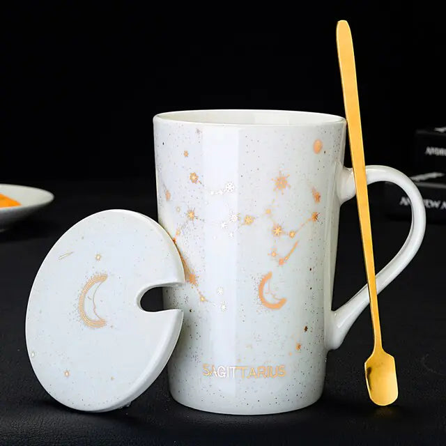 12 Constellations Creative Mug w/ Spoon