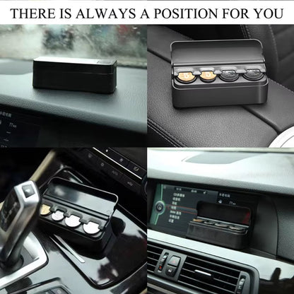 Coin Holder for Car Change Organizer Universal Storage Coin Money Dispenser Cash Box Trucks Accessories