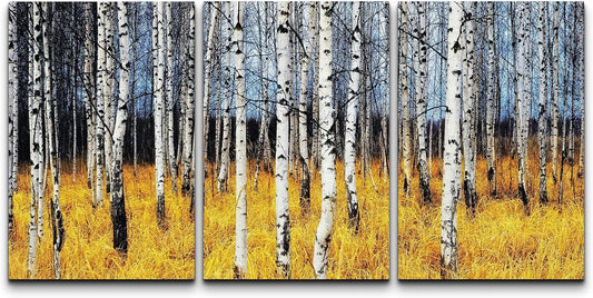 Stunning Aspen Trees Fall Colors - 3-Piece Canvas Art Set (24"x36")